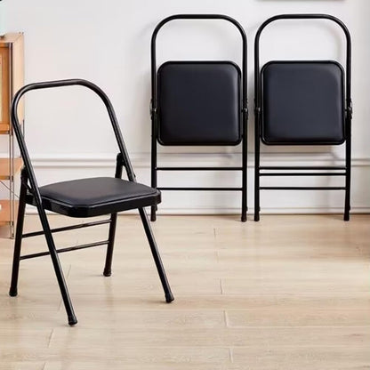 Iyengar Yoga Chair,Backless Yoga Chair,Yoga Auxiliary Foldable Chair Yoga Equipment Metal Folding Chair Balance Handstand Foldable Design,high Load-Bearing Capacity,Brown-41 * 41 * 83cm