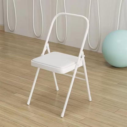Iyengar Yoga Chair,Backless Yoga Chair,Yoga Auxiliary Foldable Chair Yoga Equipment Metal Folding Chair Balance Handstand Foldable Design,high Load-Bearing Capacity,Brown-41 * 41 * 83cm