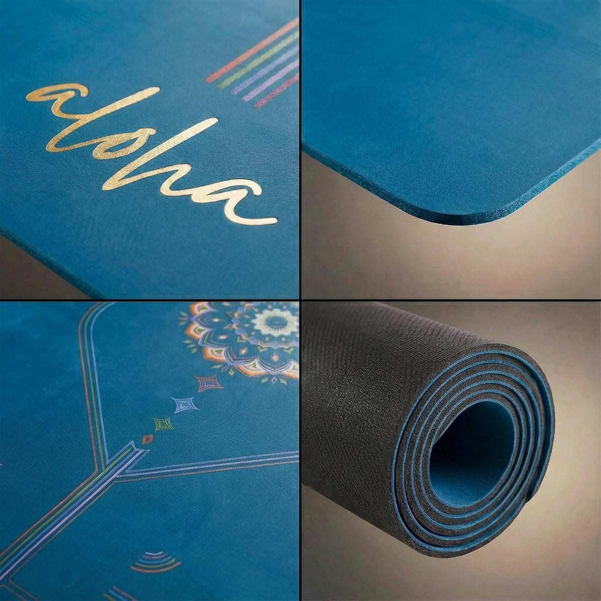 Bliss Premium Yoga Mat - 72" x 27" x 4.5mm Natural Rubber - Non-Slip with Alignment Lines - Sweat-Resistant, Thick Cushioned, Carrying Strap Included - for Yoga, Pilates, Hot Yoga & Fitness