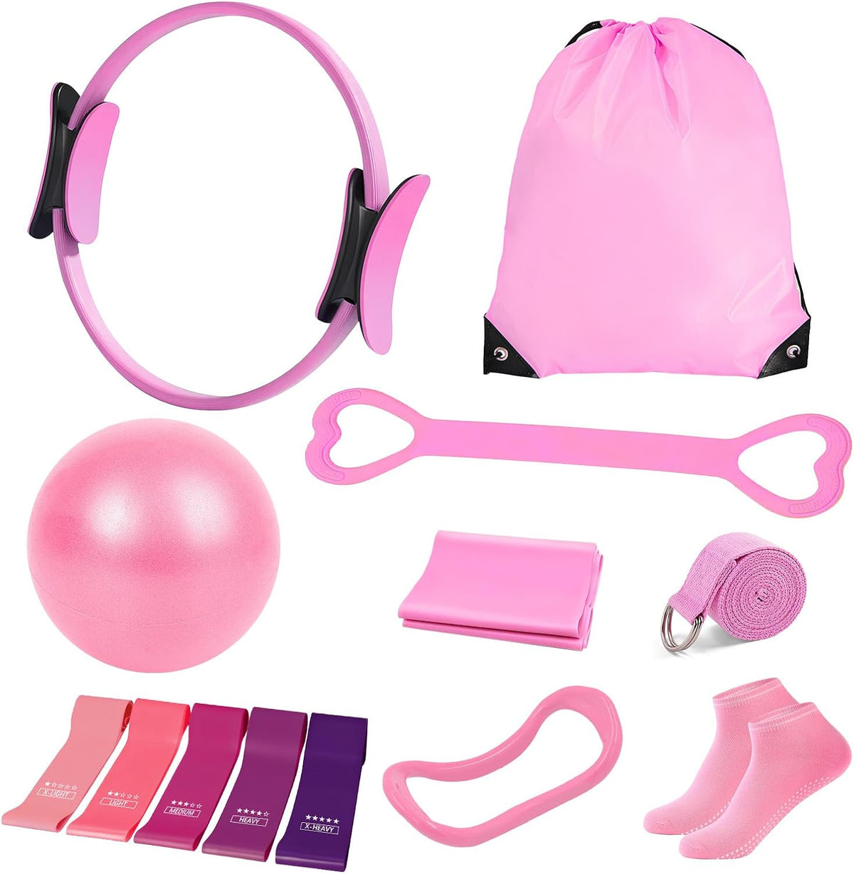 Pilates Kit for Women, Pilates Equipment with 13'' Magic Circle