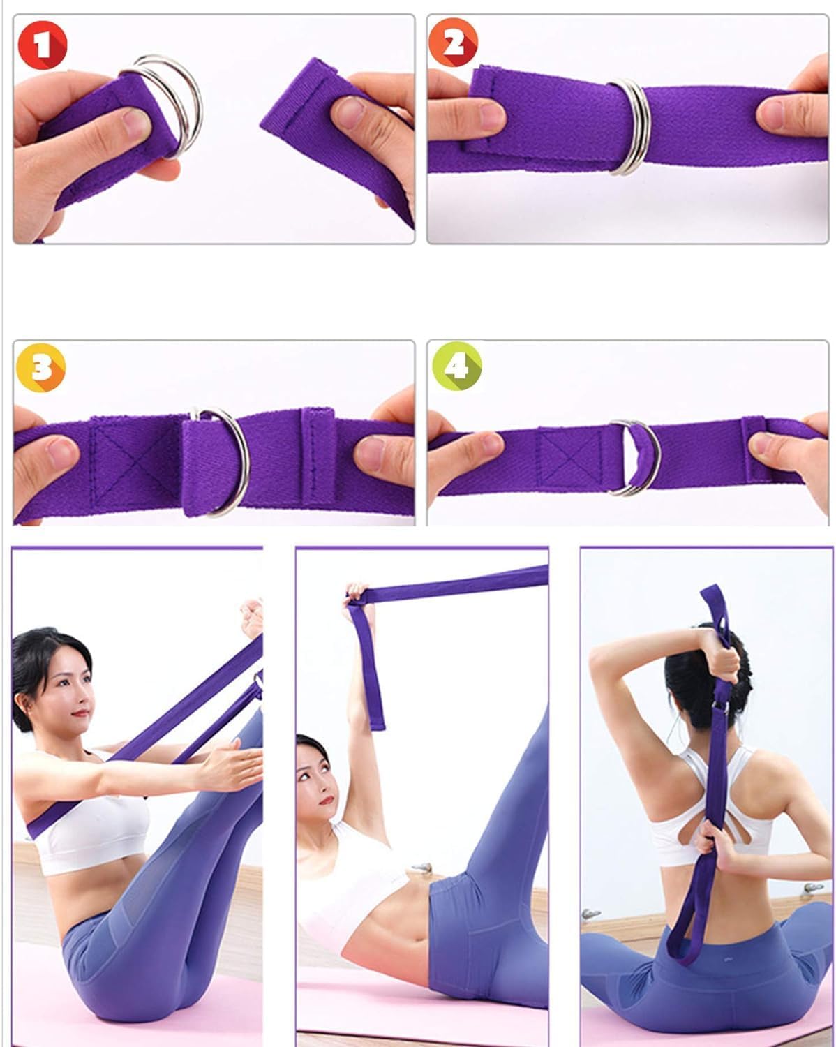 Pilates Ring Circle Set - Workout at Home Workout Equipment Women - Booty Bands Stretching Equipment Pilates Mini Exercise Ball for Legs Arms and Thighs