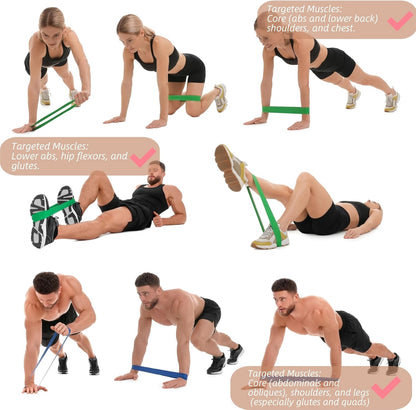 Pilates Ring Circle Set - Workout at Home Workout Equipment Women - Booty Bands Stretching Equipment Pilates Mini Exercise Ball for Legs Arms and Thighs
