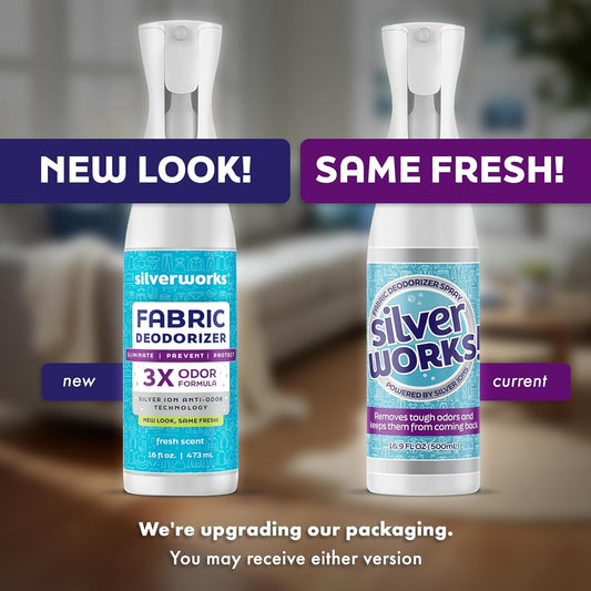 ! Fabric Spray Odor Eliminator For Home - Powerful, Natural Silver Ion Deodorizing Technology - Clothes, Furniture And Couch Deodorizer Odor Eliminator And Refresher Spray -16.9oz