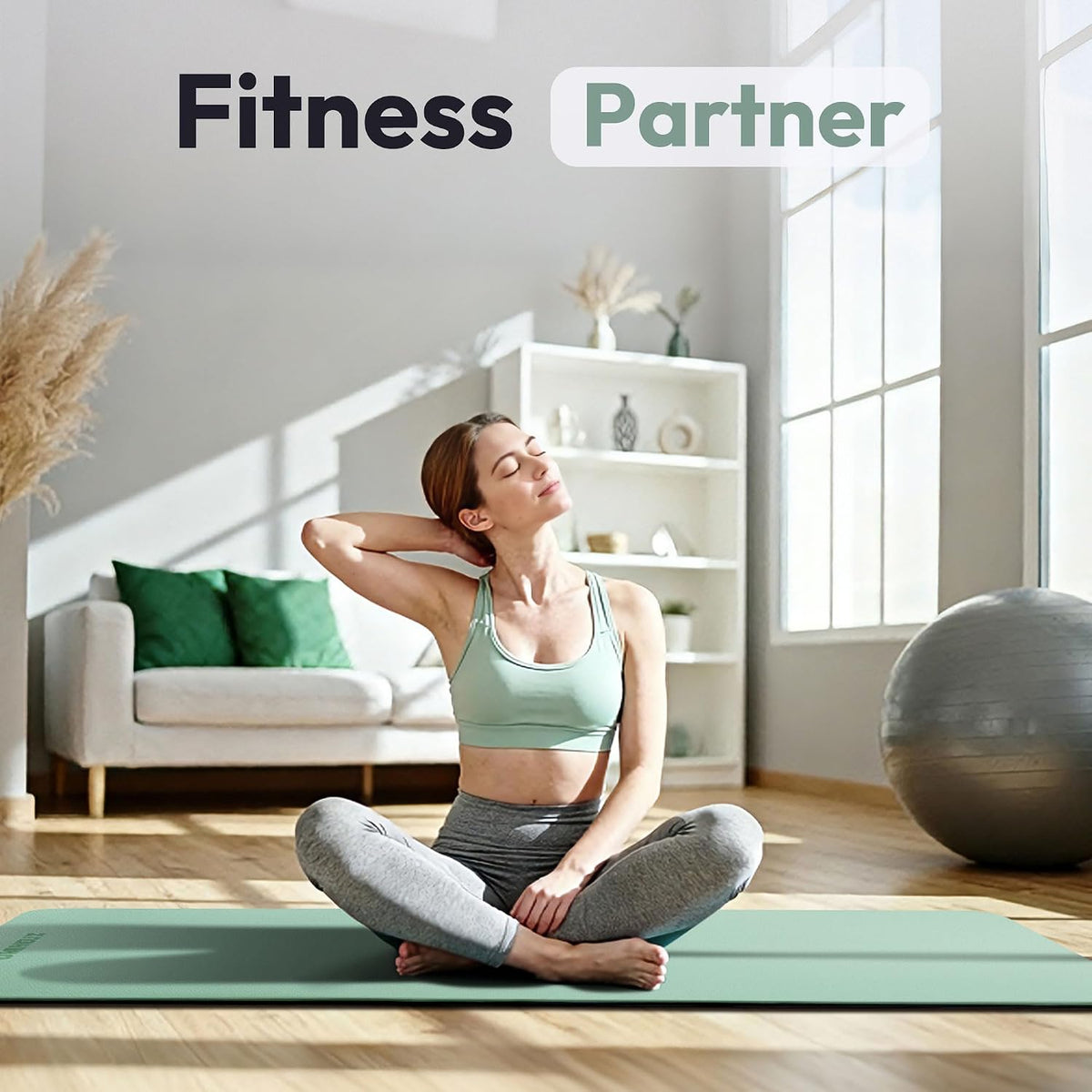 Non Slip Yoga Mat 72"x24" Exercise & Fitness Mat For Women and Men