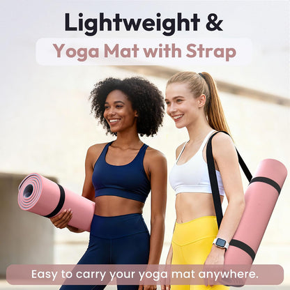 Non Slip Yoga Mat 72"x24" Exercise & Fitness Mat For Women and Men