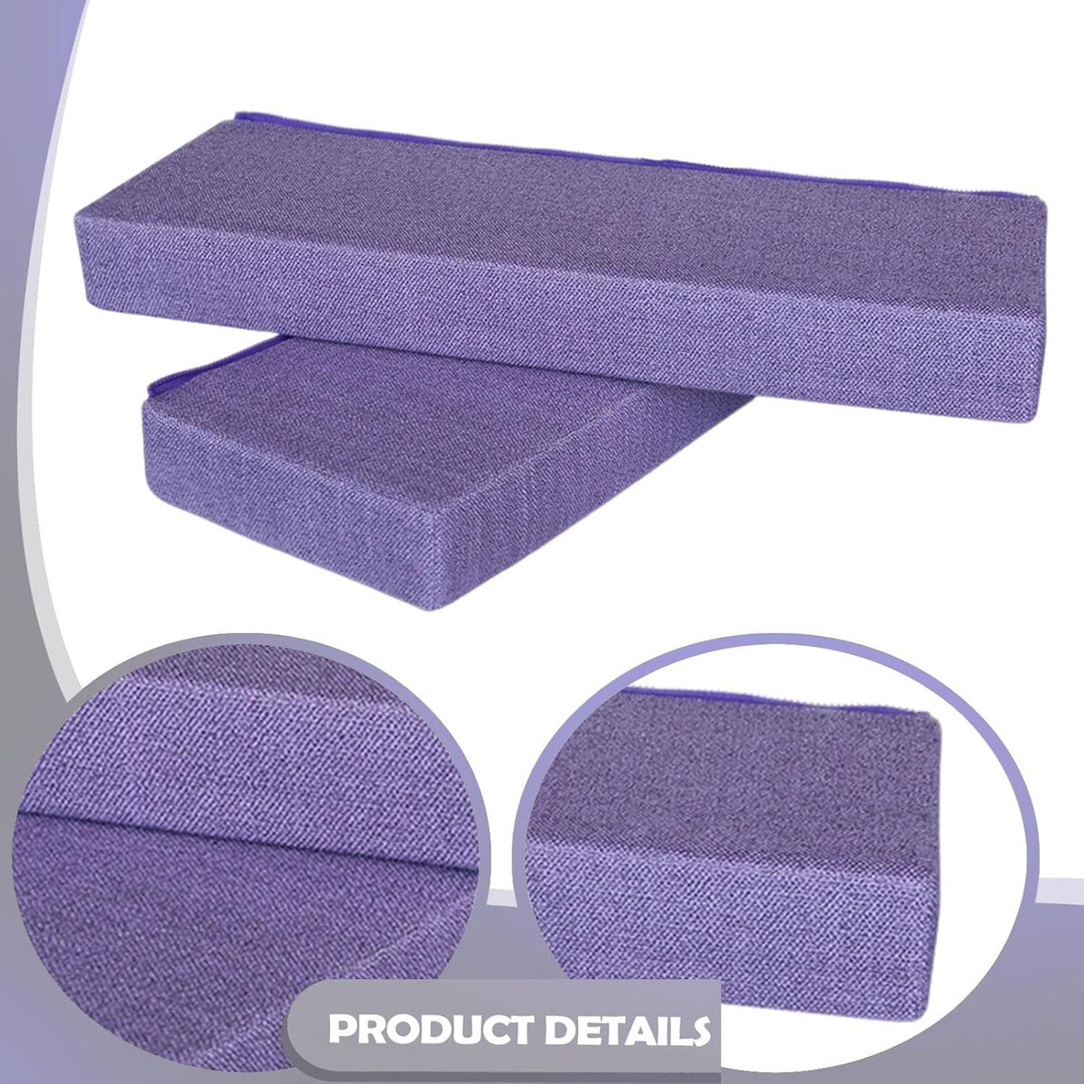 Yoga Bolster Yoga Shoulder Stand Pad for Poses Ergonomic Multipurpose Lightweight Cushion Rectangular Pillow, Linen Purple