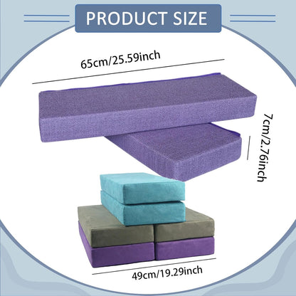 Yoga Bolster Yoga Shoulder Stand Pad for Poses Ergonomic Multipurpose Lightweight Cushion Rectangular Pillow, Linen Purple