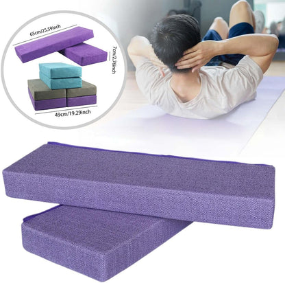 Yoga Bolster Yoga Shoulder Stand Pad for Poses Ergonomic Multipurpose Lightweight Cushion Rectangular Pillow, Linen Purple