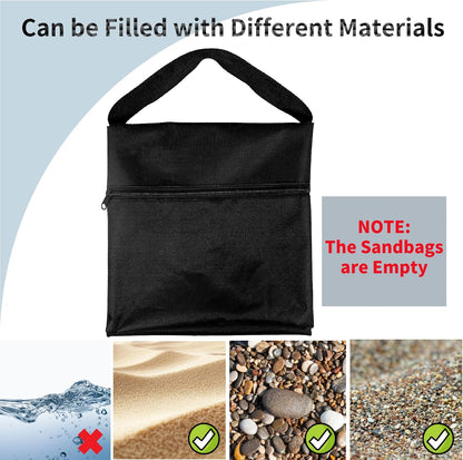 6 Pack Sandbags with 12 PE Bags, Sand Bag for Backdrop Stand