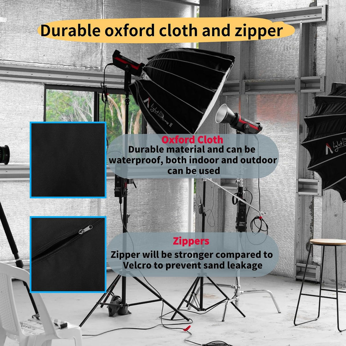 6 Pack Sandbags with 12 PE Bags, Sand Bag for Backdrop Stand