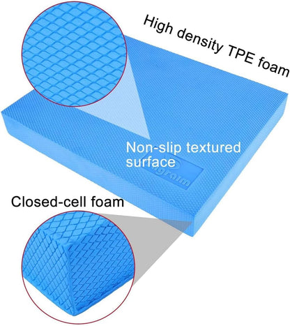 Balance Pad, Non-Slip Foam Mat & Ankles Knee Pad Cushion,15.7 x 13 x 2 Inch