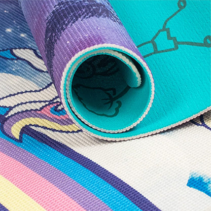 Childrens Yoga Mat,Eco-Friendly Printed Yoga, Exercise and Fitness Mat for Kids,Features 8 Yoga Poses on the Reverse,Non-Slip, Extra Grip and Multi-Purpose Mat
