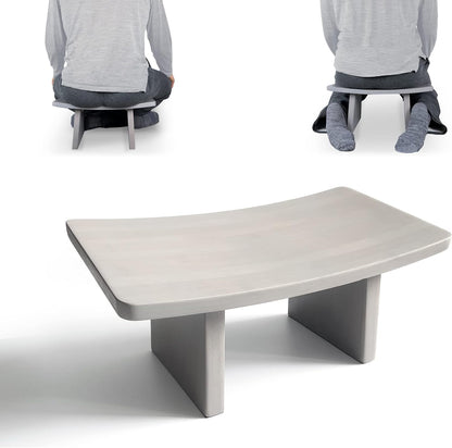 Meditation Bench | Wide Tall Sturdy Stable Cross Legged & Kneeling Stool | Easy on Hips and Knees | Meditation and Prayer Bench | Lightweight Sustainable Bamboo Meditation Stool