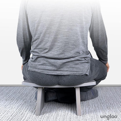 Meditation Bench | Wide Tall Sturdy Stable Cross Legged & Kneeling Stool | Easy on Hips and Knees | Meditation and Prayer Bench | Lightweight Sustainable Bamboo Meditation Stool