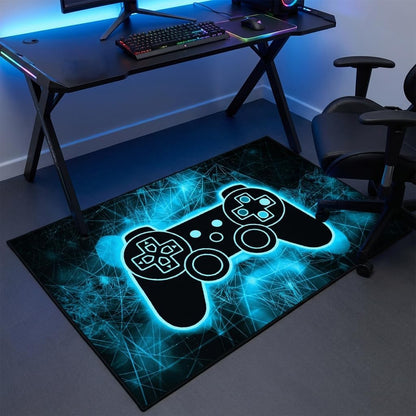 Video Game Rug - Gaming Themed Rug Gamepad Controller Area Rugs for Bedroom Gaming Carpet for Boys Game Carpet for Playrooms Bedroom Doormat Yoga Mats
