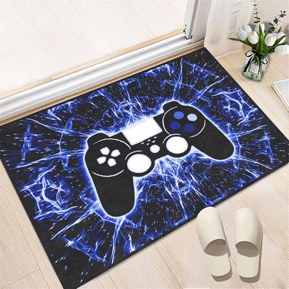 Video Game Rug - Gaming Themed Rug Gamepad Controller Area Rugs for Bedroom Gaming Carpet for Boys Game Carpet for Playrooms Bedroom Doormat Yoga Mats