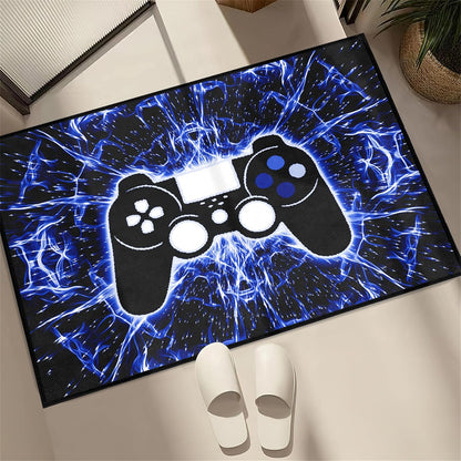 Video Game Rug - Gaming Themed Rug Gamepad Controller Area Rugs for Bedroom Gaming Carpet for Boys Game Carpet for Playrooms Bedroom Doormat Yoga Mats