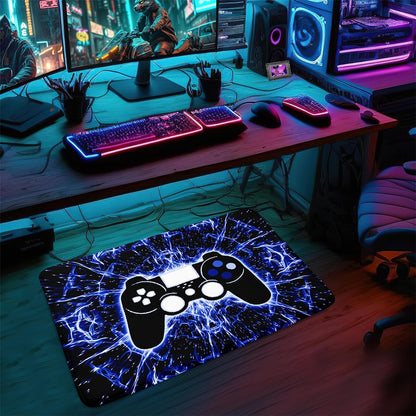 Video Game Rug - Gaming Themed Rug Gamepad Controller Area Rugs for Bedroom Gaming Carpet for Boys Game Carpet for Playrooms Bedroom Doormat Yoga Mats