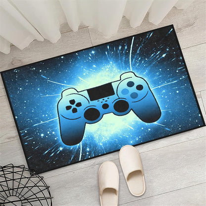 Video Game Rug - Gaming Themed Rug Gamepad Controller Area Rugs for Bedroom Gaming Carpet for Boys Game Carpet for Playrooms Bedroom Doormat Yoga Mats