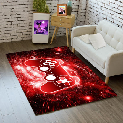 Video Game Rug - Gaming Themed Rug Gamepad Controller Area Rugs for Bedroom Gaming Carpet for Boys Game Carpet for Playrooms Bedroom Doormat Yoga Mats