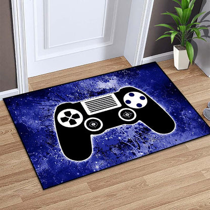 Video Game Rug - Gaming Themed Rug Gamepad Controller Area Rugs for Bedroom Gaming Carpet for Boys Game Carpet for Playrooms Bedroom Doormat Yoga Mats