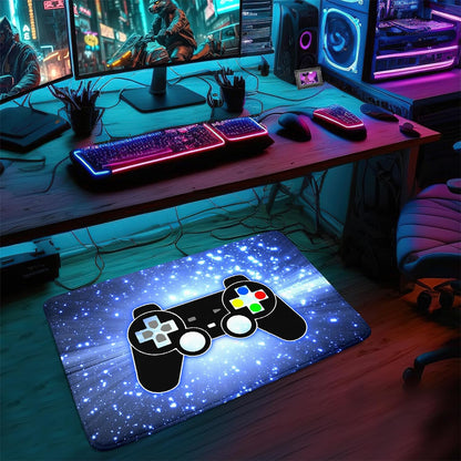 Video Game Rug - Gaming Themed Rug Gamepad Controller Area Rugs for Bedroom Gaming Carpet for Boys Game Carpet for Playrooms Bedroom Doormat Yoga Mats