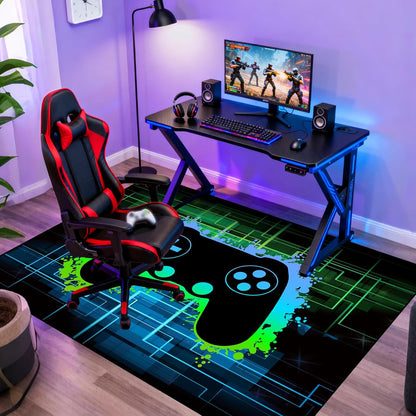 Video Game Rug - Gaming Themed Rug Gamepad Controller Area Rugs for Bedroom Gaming Carpet for Boys Game Carpet for Playrooms Bedroom Doormat Yoga Mats