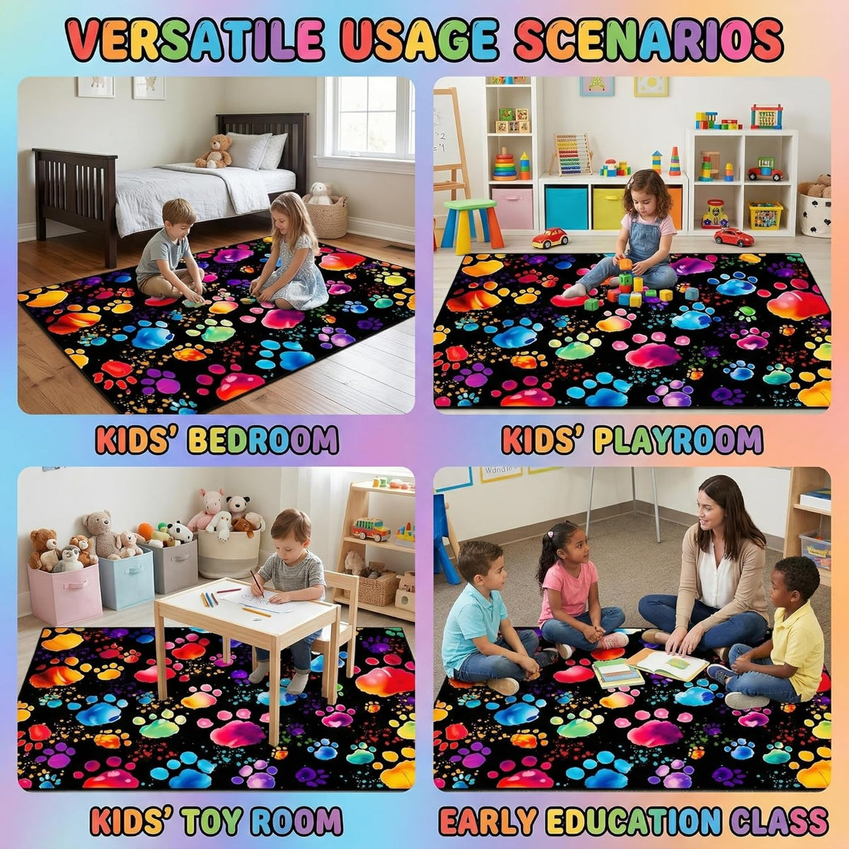 Video Game Rug - Gaming Themed Rug Gamepad Controller Area Rugs for Bedroom Gaming Carpet for Boys Game Carpet for Playrooms Bedroom Doormat Yoga Mats