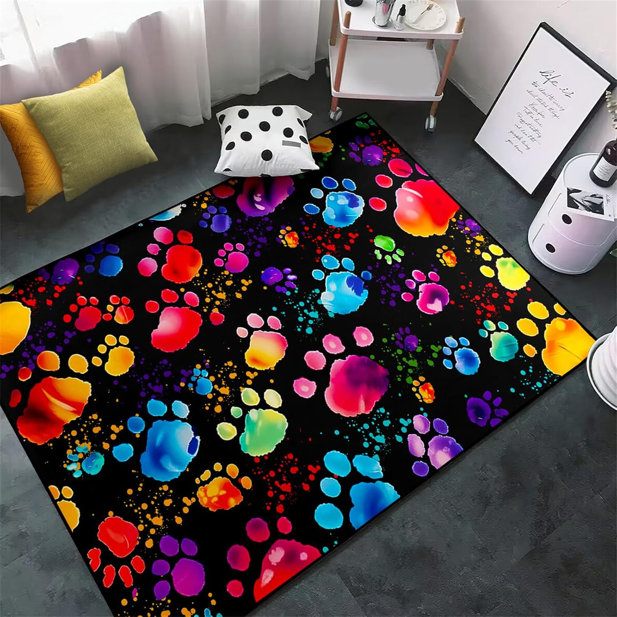 Video Game Rug - Gaming Themed Rug Gamepad Controller Area Rugs for Bedroom Gaming Carpet for Boys Game Carpet for Playrooms Bedroom Doormat Yoga Mats
