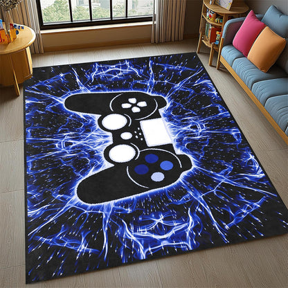 Video Game Rug - Gaming Themed Rug Gamepad Controller Area Rugs for Bedroom Gaming Carpet for Boys Game Carpet for Playrooms Bedroom Doormat Yoga Mats