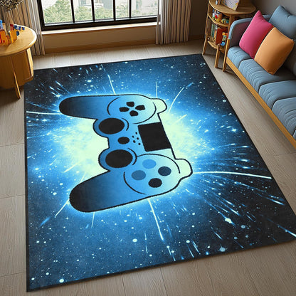 Video Game Rug - Gaming Themed Rug Gamepad Controller Area Rugs for Bedroom Gaming Carpet for Boys Game Carpet for Playrooms Bedroom Doormat Yoga Mats