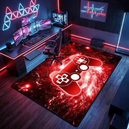 Video Game Rug - Gaming Themed Rug Gamepad Controller Area Rugs for Bedroom Gaming Carpet for Boys Game Carpet for Playrooms Bedroom Doormat Yoga Mats