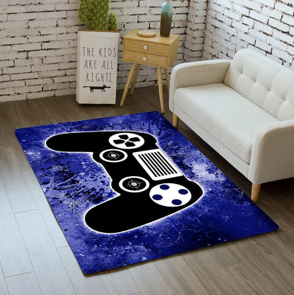 Video Game Rug - Gaming Themed Rug Gamepad Controller Area Rugs for Bedroom Gaming Carpet for Boys Game Carpet for Playrooms Bedroom Doormat Yoga Mats
