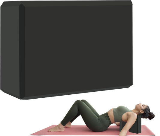 Yoga Block - Supportive Latex-Free Eva Foam - Soft Non-Slip Surface with Beveled Edges for Yoga, Pilates, Meditation - Yoga Accessories for Stability, Balance, Deepen Stretches