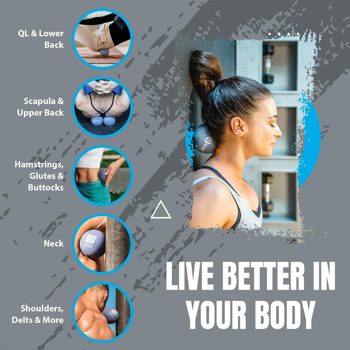 – Alpha Ball | Large Therapy Ball | Massage Ball for Myofascial Release, Pain Relief - Back, Shoulders, Hamstrings, Hips, Glutes