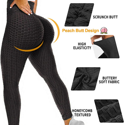 Butt Lifting Leggings for Women Tummy Control Workout Yoga Pants High Waisted Scrunch Booty Gym Tights