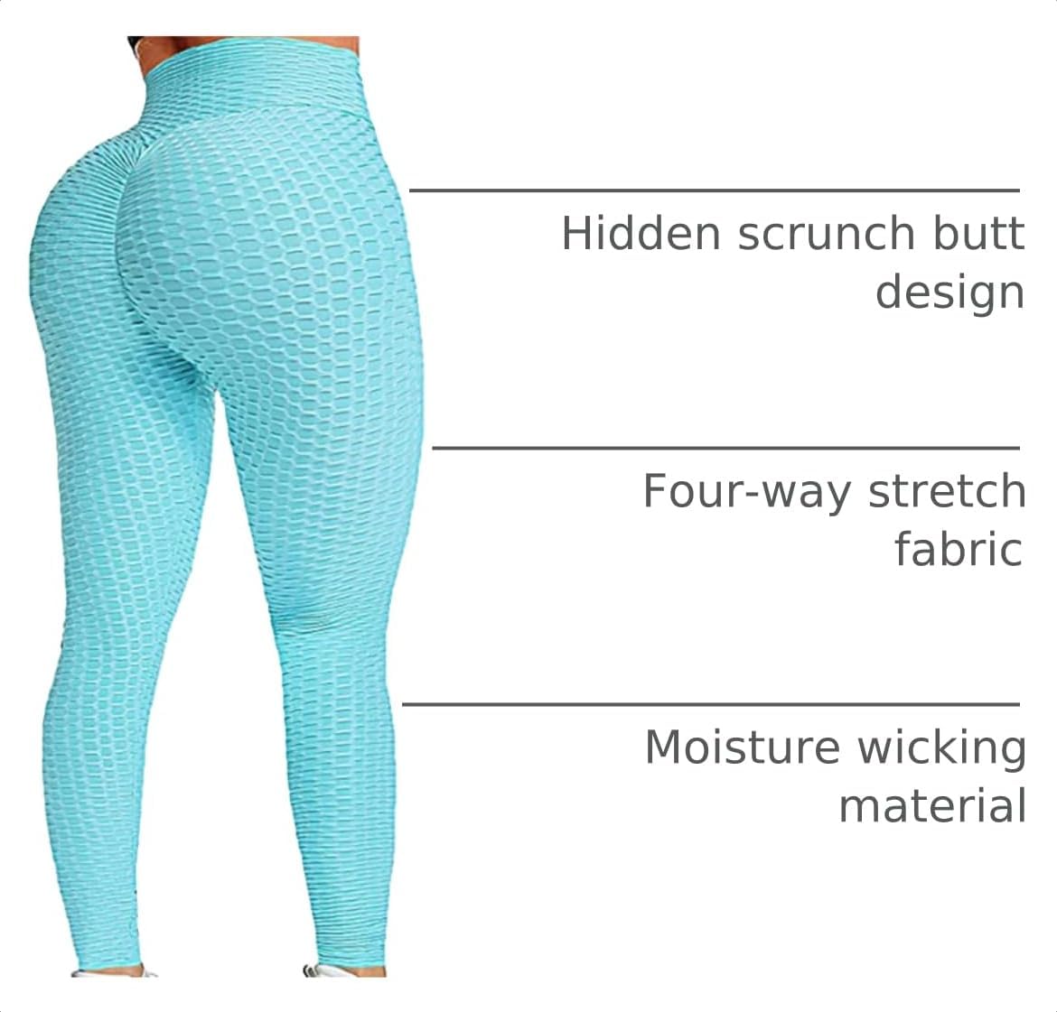 Butt Lifting Leggings for Women Tummy Control Workout Yoga Pants High Waisted Scrunch Booty Gym Tights