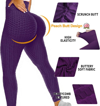 Butt Lifting Leggings for Women Tummy Control Workout Yoga Pants High Waisted Scrunch Booty Gym Tights