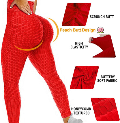Butt Lifting Leggings for Women Tummy Control Workout Yoga Pants High Waisted Scrunch Booty Gym Tights