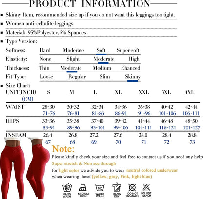 Butt Lifting Leggings for Women Tummy Control Workout Yoga Pants High Waisted Scrunch Booty Gym Tights