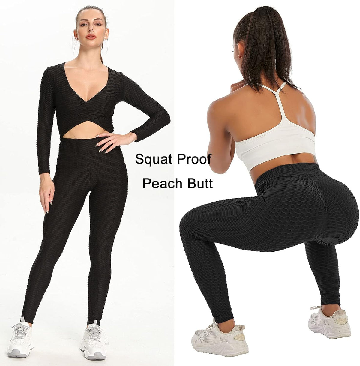 Butt Lifting Leggings for Women Tummy Control Workout Yoga Pants High Waisted Scrunch Booty Gym Tights