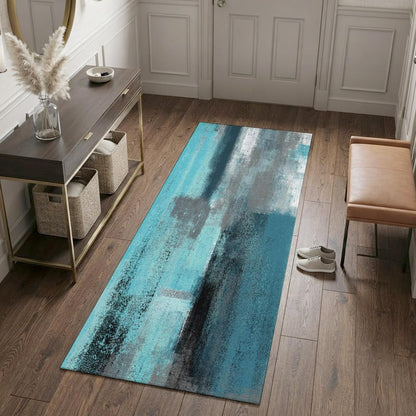 Orange Round Area Rug for Living Room 6 ft Abstract Modern Contemporary Rug Carpet Floor Mat Yoga Mat for Boys Girls Playroom Home Decor 6 ft