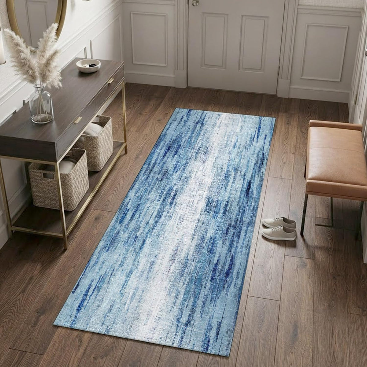Orange Round Area Rug for Living Room 6 ft Abstract Modern Contemporary Rug Carpet Floor Mat Yoga Mat for Boys Girls Playroom Home Decor 6 ft