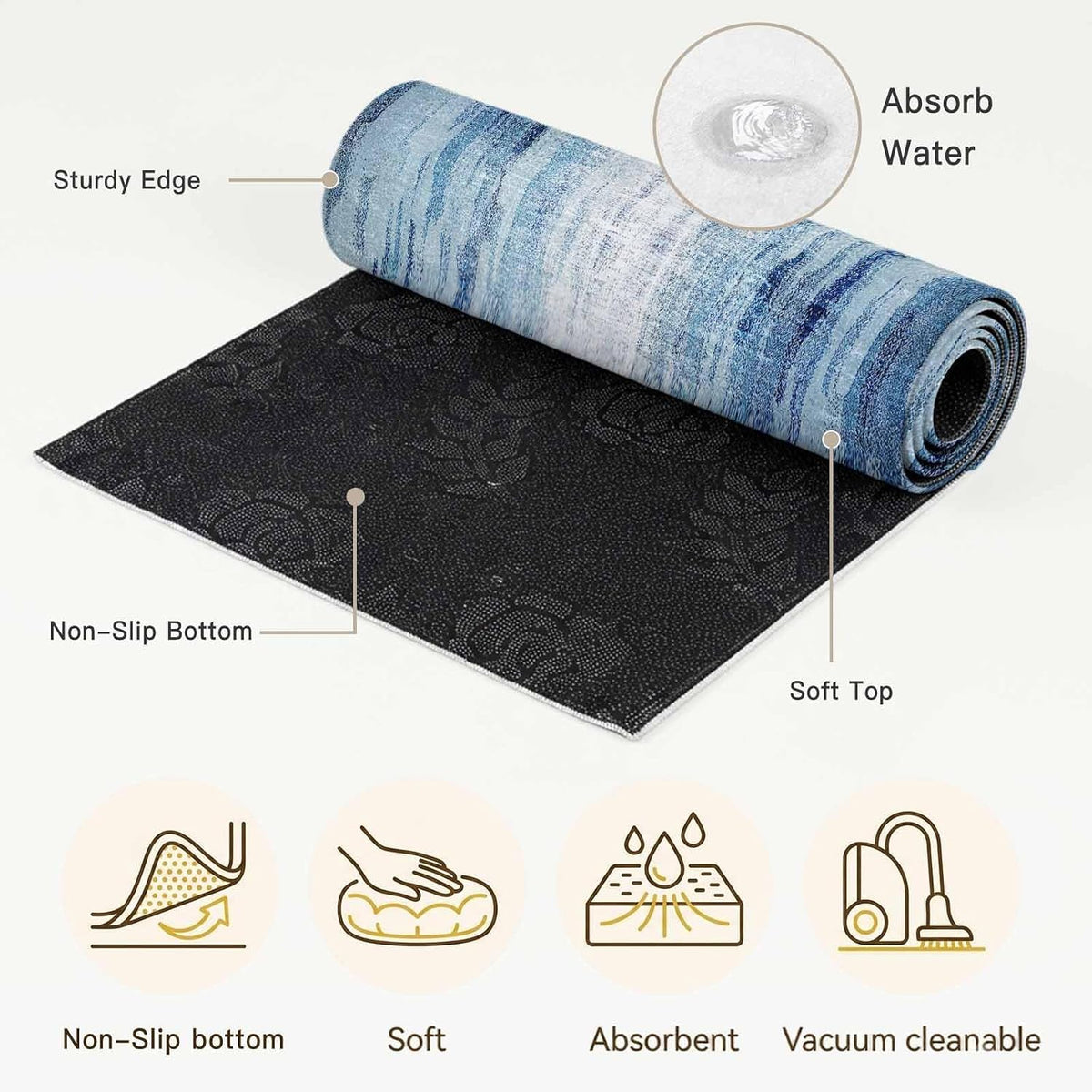 Orange Round Area Rug for Living Room 6 ft Abstract Modern Contemporary Rug Carpet Floor Mat Yoga Mat for Boys Girls Playroom Home Decor 6 ft