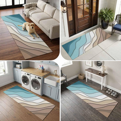 Orange Round Area Rug for Living Room 6 ft Abstract Modern Contemporary Rug Carpet Floor Mat Yoga Mat for Boys Girls Playroom Home Decor 6 ft