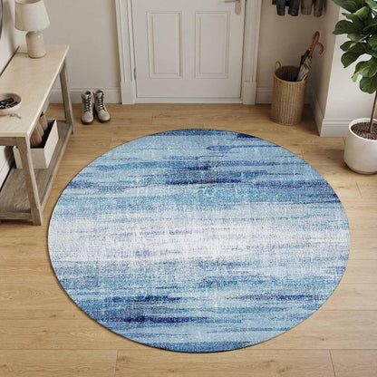 Orange Round Area Rug for Living Room 6 ft Abstract Modern Contemporary Rug Carpet Floor Mat Yoga Mat for Boys Girls Playroom Home Decor 6 ft