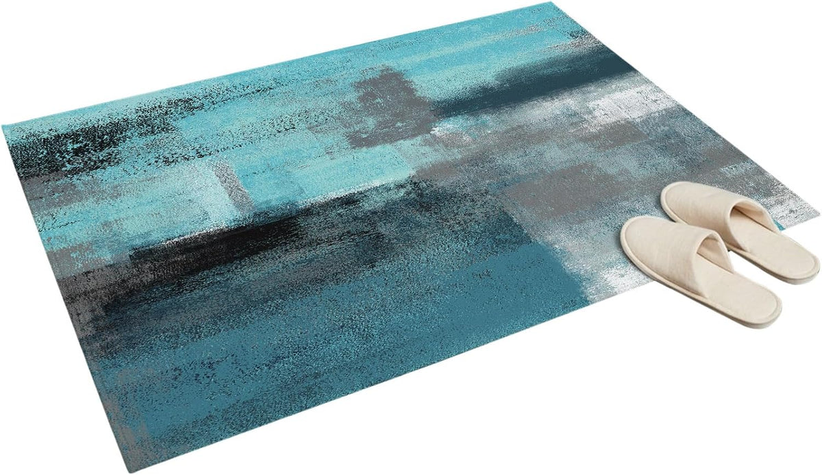 Orange Round Area Rug for Living Room 6 ft Abstract Modern Contemporary Rug Carpet Floor Mat Yoga Mat for Boys Girls Playroom Home Decor 6 ft