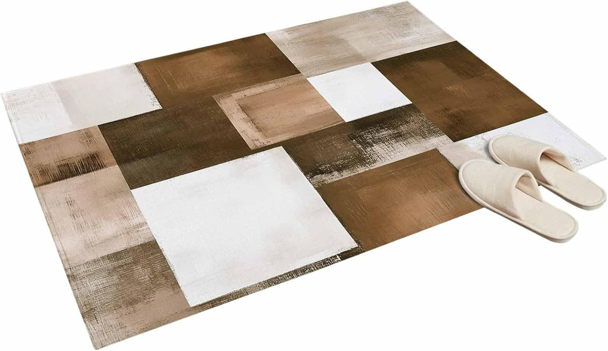 Orange Round Area Rug for Living Room 6 ft Abstract Modern Contemporary Rug Carpet Floor Mat Yoga Mat for Boys Girls Playroom Home Decor 6 ft