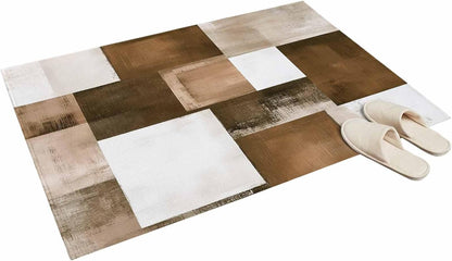Orange Round Area Rug for Living Room 6 ft Abstract Modern Contemporary Rug Carpet Floor Mat Yoga Mat for Boys Girls Playroom Home Decor 6 ft