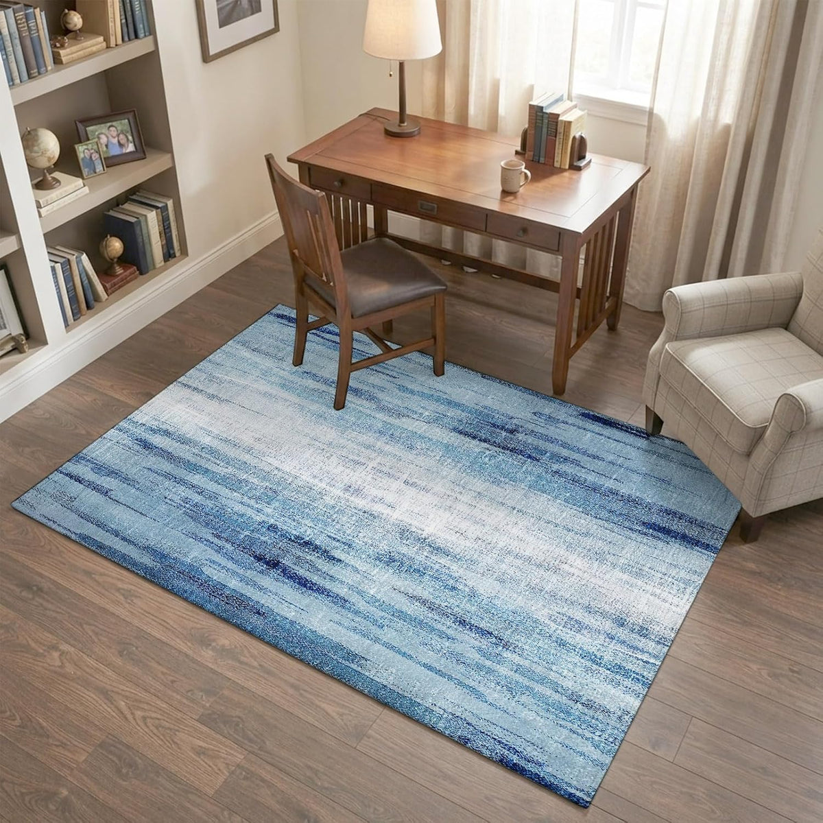 Orange Round Area Rug for Living Room 6 ft Abstract Modern Contemporary Rug Carpet Floor Mat Yoga Mat for Boys Girls Playroom Home Decor 6 ft